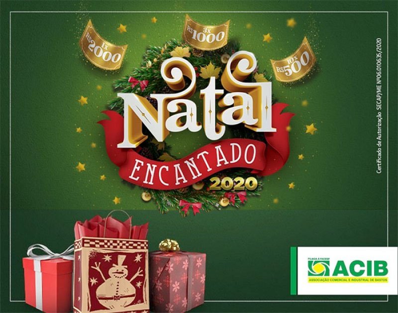 Natal Encantado: ACIB sorteia moto 0 km e R$ 10 mil em vales